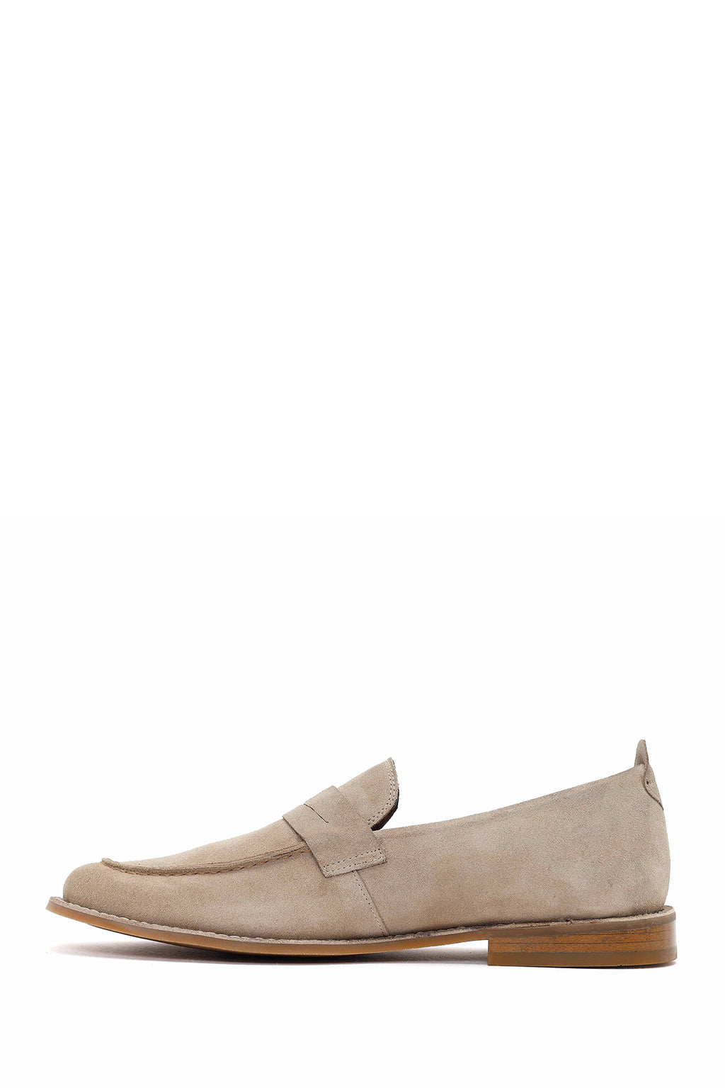 Derimod Black Erkek Bej Süet Deri Klasik Loafer