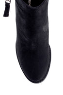 Women's Suede Zipper Detailed Heeled Boots | Derimod Women's Suede Zipper Detailed Heeled Boots | Derimod