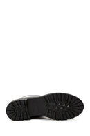 Women's Black Leather Lace-up Boots | Derimod Women's Black Leather Lace-up Boots | Derimod