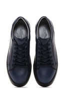 Erkek Lacivert Deri Sneaker | Derimod Erkek Lacivert Deri Sneaker | Derimod