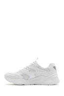 Skechers Women's White Bobs Bamina Lace-Up Chunky Sole Fabric Sneakers | Derimod Skechers Women's White Bobs Bamina Lace-Up Chunky Sole Fabric Sneakers | Derimod