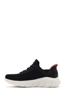 Skechers Women's Black Bobs B Flex - Fan Fav Chunky Sole Fabric Sneakers | Derimod Skechers Women's Black Bobs B Flex - Fan Fav Chunky Sole Fabric Sneakers | Derimod
