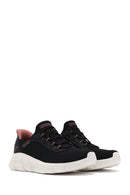 Skechers Women's Black Bobs B Flex - Fan Fav Chunky Sole Fabric Sneakers | Derimod Skechers Women's Black Bobs B Flex - Fan Fav Chunky Sole Fabric Sneakers | Derimod