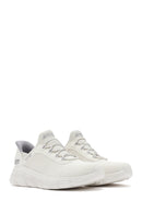 Skechers Women's White Bobs B Flex - Fan Fav Chunky Sole Fabric Sneakers | Derimod Skechers Women's White Bobs B Flex - Fan Fav Chunky Sole Fabric Sneakers | Derimod