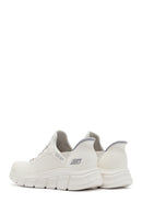 Skechers Women's White Bobs B Flex - Fan Fav Chunky Sole Fabric Sneakers | Derimod Skechers Women's White Bobs B Flex - Fan Fav Chunky Sole Fabric Sneakers | Derimod