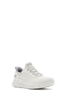 Skechers Women's White Bobs B Flex - Fan Fav Chunky Sole Fabric Sneakers | Derimod Skechers Women's White Bobs B Flex - Fan Fav Chunky Sole Fabric Sneakers | Derimod