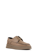 Men's Mink Laced Nubuck Leather Casual Shoes | Derimod Men's Mink Laced Nubuck Leather Casual Shoes | Derimod