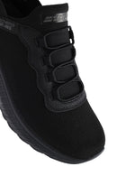 Skechers Men's Black Bobs Squad Lace-Up Thick-Soled Fabric Sneakers | Derimod Skechers Men's Black Bobs Squad Lace-Up Thick-Soled Fabric Sneakers | Derimod