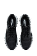 Men's Black Leather Sneaker | Derimod Men's Black Leather Sneaker | Derimod