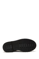 Women's Black Thick Soled Leather Boots | Derimod Women's Black Thick Soled Leather Boots | Derimod