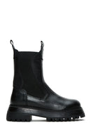 Women's Black Leather Chelsea Boots | Derimod Women's Black Leather Chelsea Boots | Derimod