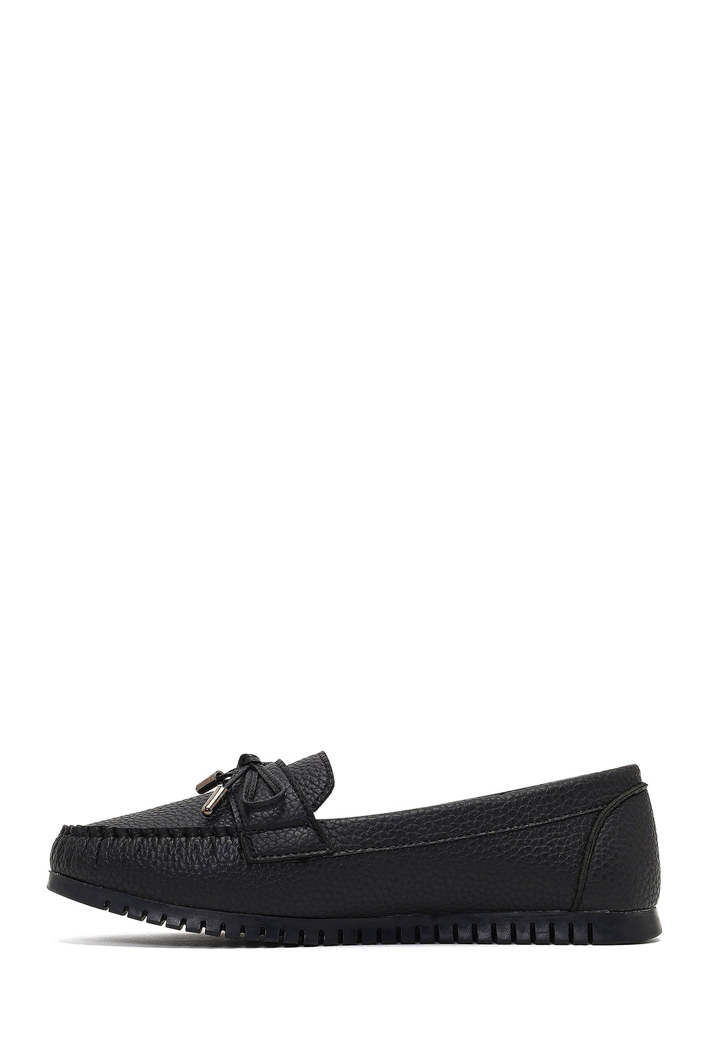 Kadın Siyah Tokalı Loafer