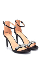 Women's Heeled Stone Detailed Sandals | Derimod Women's Heeled Stone Detailed Sandals | Derimod