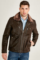 ANGELO MEN'S LEATHER JACKET | Derimod ANGELO MEN'S LEATHER JACKET | Derimod