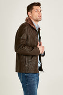 ANGELO MEN'S LEATHER JACKET | Derimod ANGELO MEN'S LEATHER JACKET | Derimod