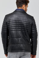 Hazard Men's Leather Jacket | Derimod Hazard Men's Leather Jacket | Derimod