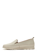 Kadın Bej Deri Comfort Loafer | Derimod Kadın Bej Deri Comfort Loafer | Derimod