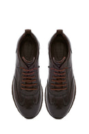 Erkek Kahverengi Bağcıklı Deri Casual Sneaker | Derimod Erkek Kahverengi Bağcıklı Deri Casual Sneaker | Derimod
