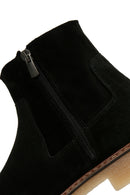 Men's Black Zippered Suede Leather Casual Boots | Derimod Men's Black Zippered Suede Leather Casual Boots | Derimod