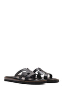 Women's Black Leather Slippers | Derimod Women's Black Leather Slippers | Derimod