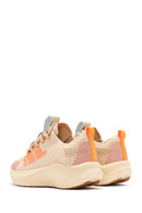 Derimod Zero Women's Beige Thick-Soled Lace-Up Fabric Sneakers | Derimod Derimod Zero Women's Beige Thick-Soled Lace-Up Fabric Sneakers | Derimod