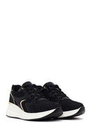 Woman Black Lace-Up Wedge Sneaker | Derimod Woman Black Lace-Up Wedge Sneaker | Derimod