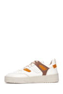 Women's Beige Leather Suede Detailed Sneaker | Derimod Women's Beige Leather Suede Detailed Sneaker | Derimod
