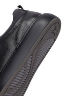 Erkek Siyah Bağcıklı Kalın Tabanlı Deri Sneaker | Derimod Erkek Siyah Bağcıklı Kalın Tabanlı Deri Sneaker | Derimod
