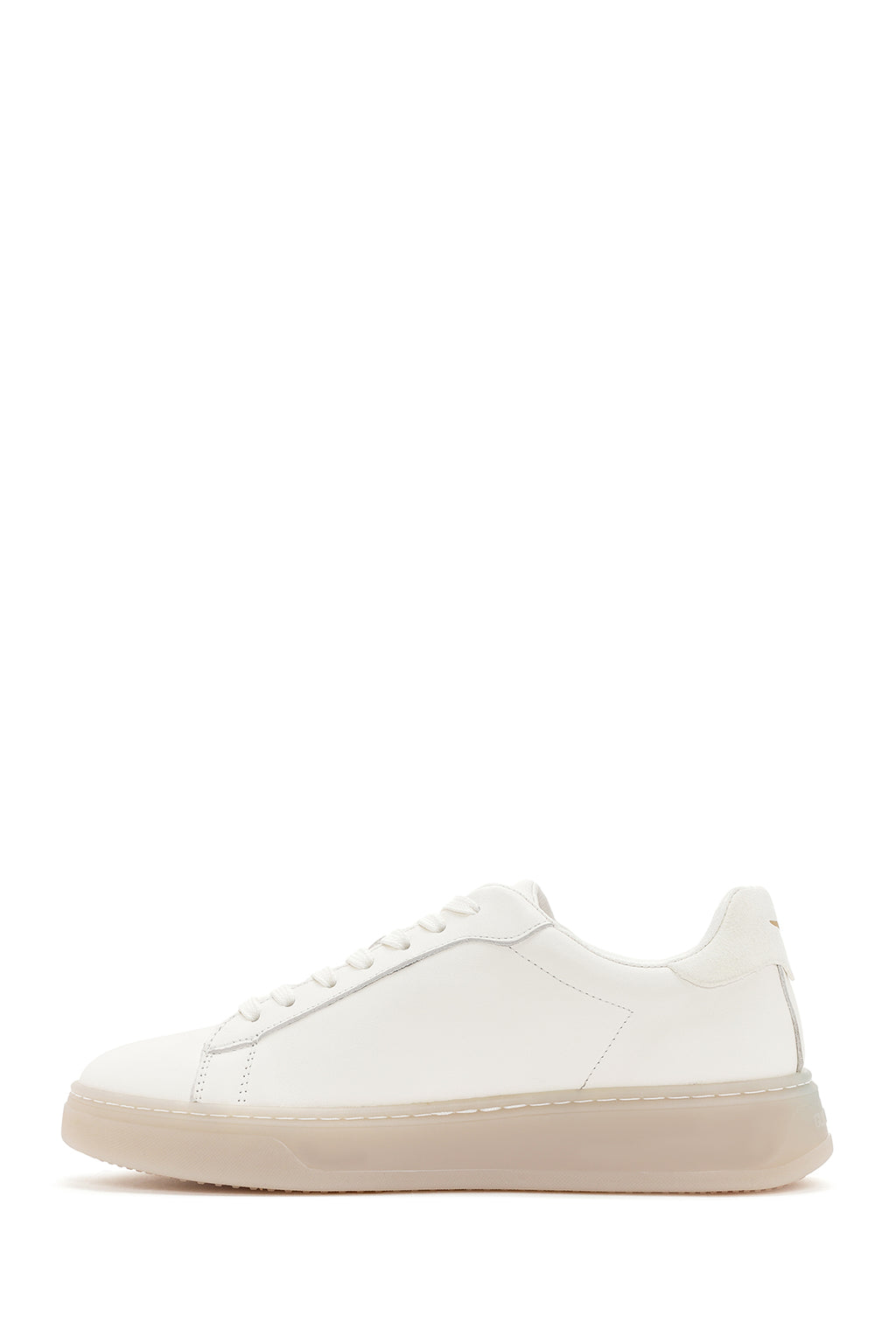 Alberto Guardiani Erkek Beyaz New Era Bağcıklı Deri Sneaker