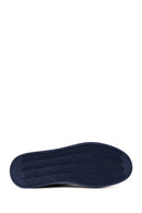 Male Navy Lace-up Thick-soled Suede Leather Sneaker | Derimod Male Navy Lace-up Thick-soled Suede Leather Sneaker | Derimod