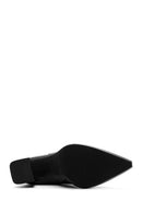 Woman Black Zip Closure Chunky Heeled Leather Boots | Derimod Woman Black Zip Closure Chunky Heeled Leather Boots | Derimod