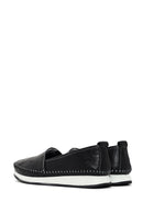 Women's Black Thick Soled Leather Comfort Loafer | Derimod Women's Black Thick Soled Leather Comfort Loafer | Derimod
