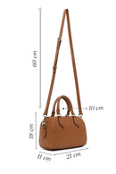 Woman Taba Long-Strap Leather Shoulder Bag | Derimod Woman Taba Long-Strap Leather Shoulder Bag | Derimod
