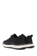 Men's Black Lace-Up Fabric Sneakers | Derimod Men's Black Lace-Up Fabric Sneakers | Derimod