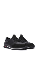 Men's Black Lace-Up Leather Casual Sneaker | Derimod Men's Black Lace-Up Leather Casual Sneaker | Derimod