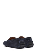 Men's Navy Blue Suede Leather Loafer | Derimod Men's Navy Blue Suede Leather Loafer | Derimod