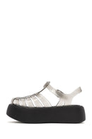 Women's Black Ankle Buckle Thick Soled Jelly Sandals | Derimod Women's Black Ankle Buckle Thick Soled Jelly Sandals | Derimod