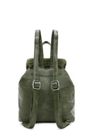 Women's Khaki Plush Detailed Backpack | Derimod Women's Khaki Plush Detailed Backpack | Derimod