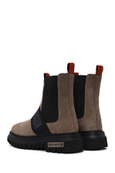 Harley Davidson Woman Mink Nefud Thick-Soled Leather Chelsea Boots | Derimod Harley Davidson Woman Mink Nefud Thick-Soled Leather Chelsea Boots | Derimod