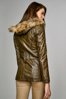 Rio Women's Leather Jacket | Derimod Rio Women's Leather Jacket | Derimod