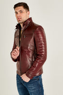 Bern Men's Leather Jacket | Derimod Bern Men's Leather Jacket | Derimod