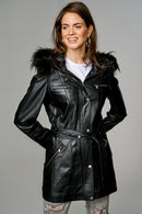 Celebrity-2 Women's Leather Jacket | Derimod Celebrity-2 Women's Leather Jacket | Derimod