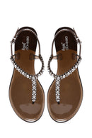 Women's Black Jelly Sandals with Stones | Derimod Women's Black Jelly Sandals with Stones | Derimod