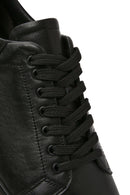 Men's Black Lace-up Thick-Sole Leather Sneaker | Derimod Men's Black Lace-up Thick-Sole Leather Sneaker | Derimod