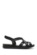 Kadın Siyah Deri Comfort Sandalet | Derimod Kadın Siyah Deri Comfort Sandalet | Derimod