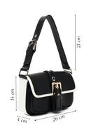 Women's Black Buckle Detailed Shoulder Bag | Derimod Women's Black Buckle Detailed Shoulder Bag | Derimod