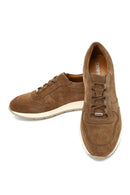 Men's Tan Lace-Up Suede Leather Sneaker | Derimod Men's Tan Lace-Up Suede Leather Sneaker | Derimod