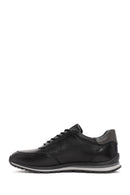 Erkek Siyah Bağcıklı Deri Sneaker | Derimod Erkek Siyah Bağcıklı Deri Sneaker | Derimod