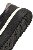 Kadın Siyah Bağcıklı Kalın Tabanlı Deri Sneaker | Derimod Kadın Siyah Bağcıklı Kalın Tabanlı Deri Sneaker | Derimod