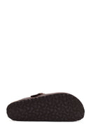 Birkenstock Men's Brown Boston Nubuck Leather Slippers | Derimod Birkenstock Men's Brown Boston Nubuck Leather Slippers | Derimod